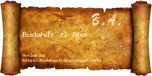 Budaházi Aba névjegykártya
